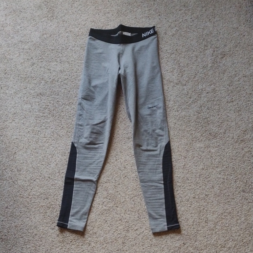 Nike Gray and Black Leggings